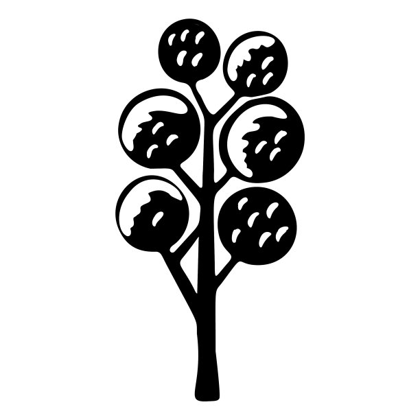 亚麻树在斯堪的纳维亚的设计元素图片下载