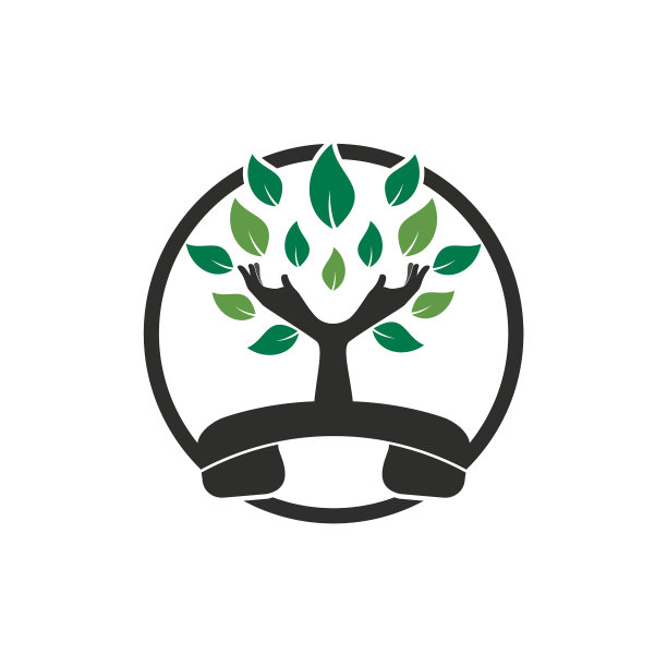 手机和手树图标标志设计模板图片下载