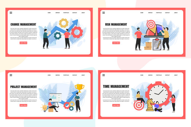 一套用于管理的网页设计模板图片下载