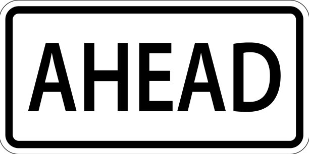 白色背景标志前方标志图片下载