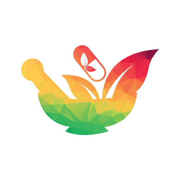 药房标志图标模板草药标志图片下载