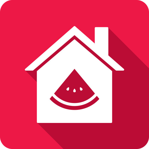 房子西瓜图标剪影图片下载