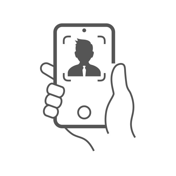 人的手握智能手机拍照自拍线艺术图标矢量插图。每股收益10图片下载