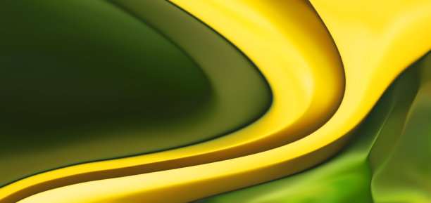 黄色和绿色流动抽象的背景。图片下载
