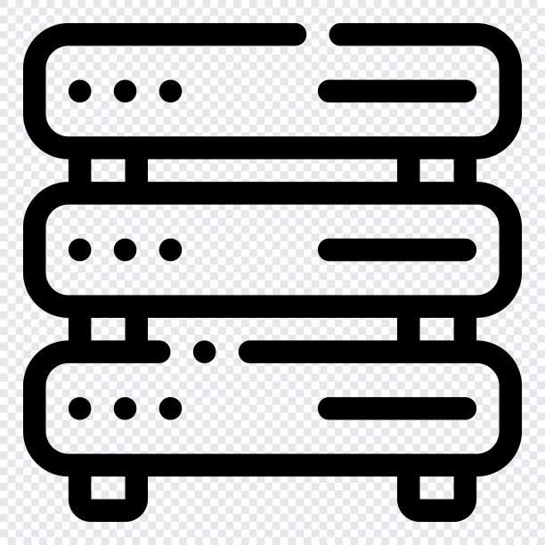 服务器图标，数字营销概念轮廓图标图片下载