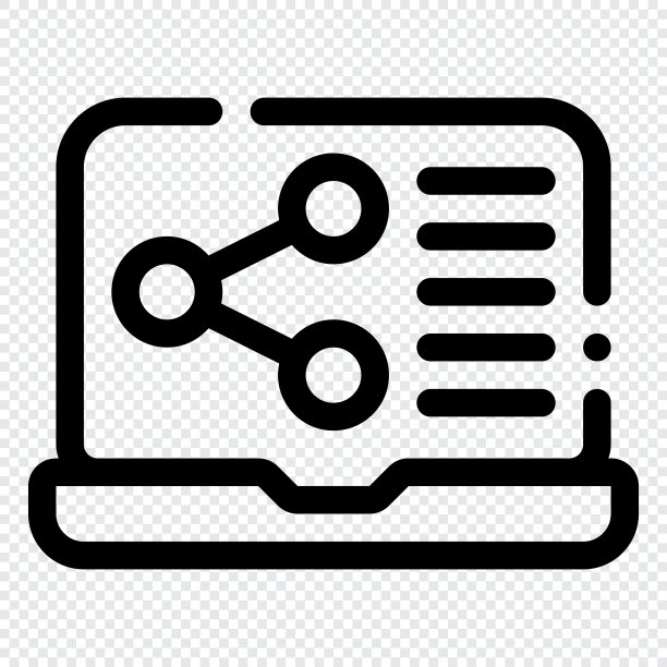 分享图标。数字营销概念。轮廓图标图片下载