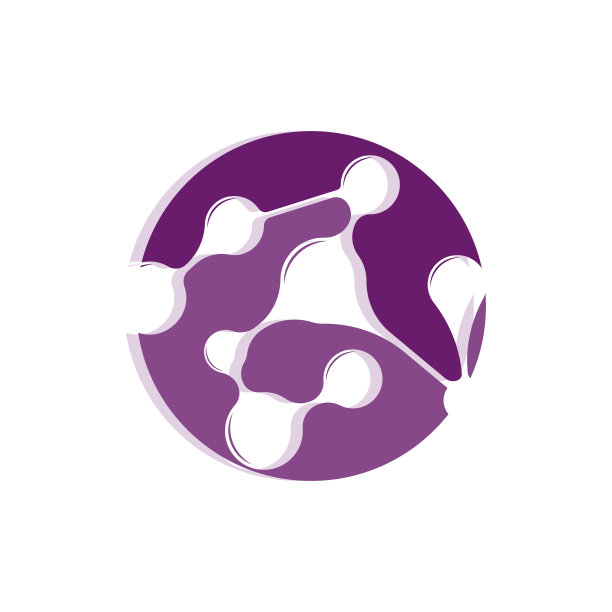 神经元标志，细胞Dna网络矢量，和粒子技术，简单的插图模板设计图片下载