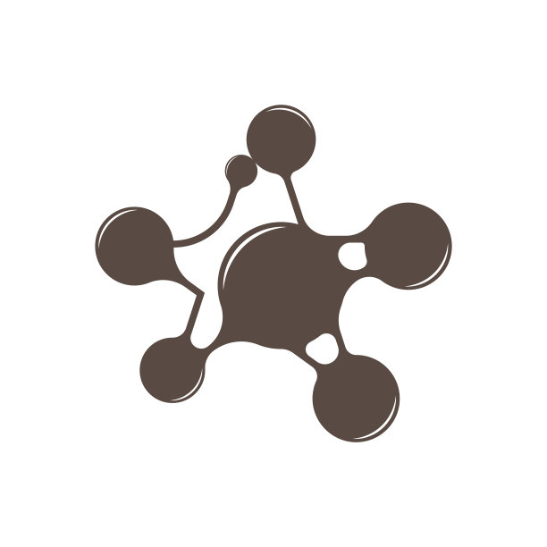 神经元标志，细胞Dna网络矢量，和粒子技术，简单的插图模板设计图片下载