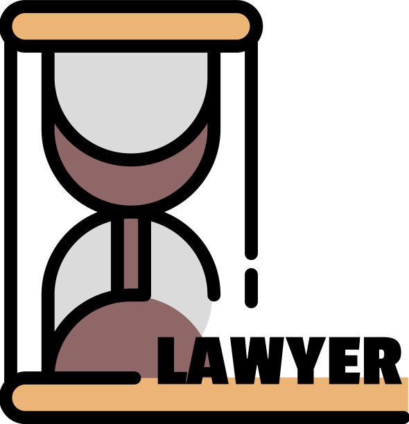 沙漏律师图标彩色轮廓图片下载