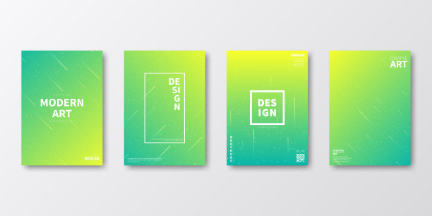 宣传册模板排版，绿色封面设计，企业年报，传单，杂志图片下载