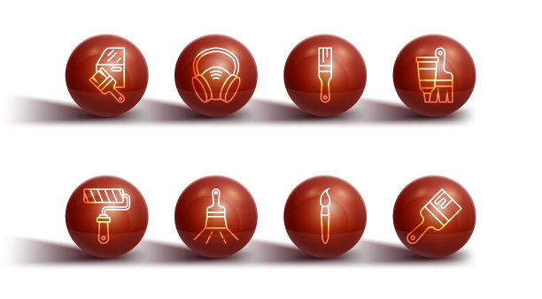 设置线车喷漆刷漆辊筒图片下载