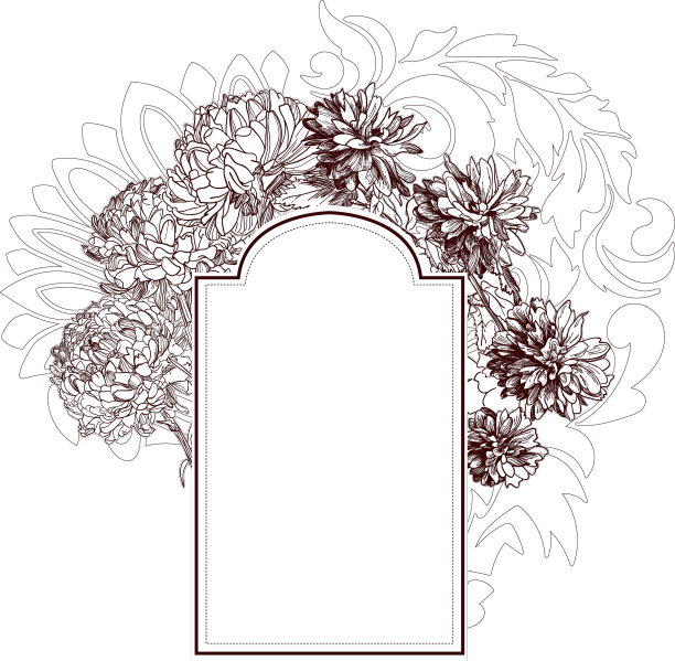 框架背景维多利亚菊花图片下载