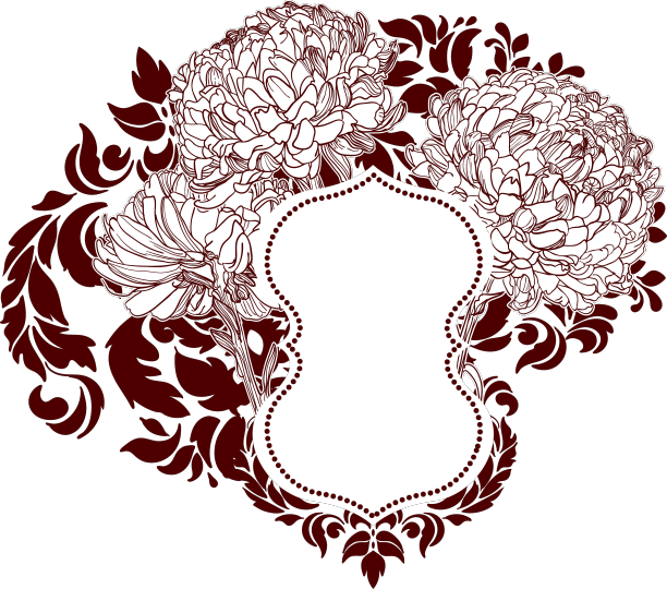 框架背景维多利亚菊花图片下载