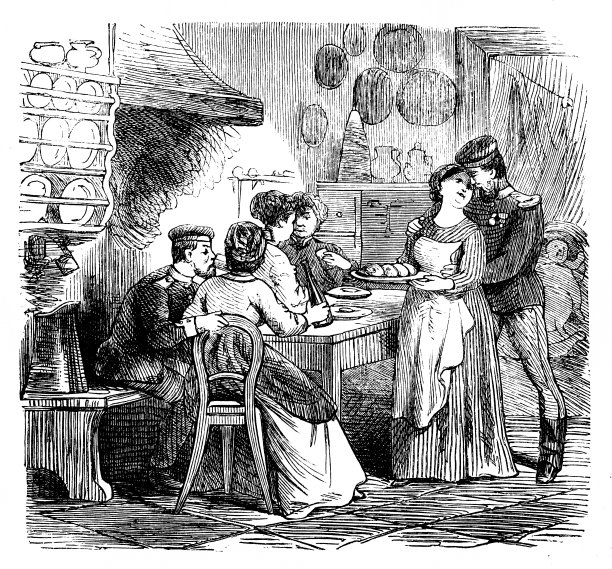 士兵们在旅馆里玩得很开心图片下载