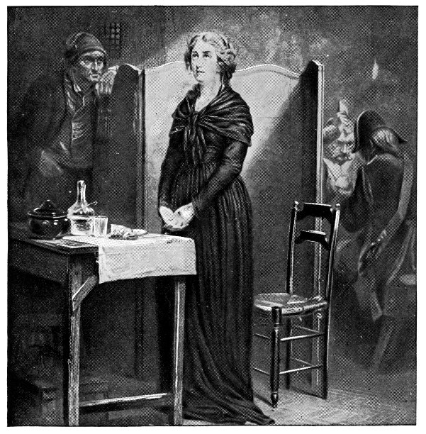 查尔斯·路易斯·穆勒作品：玛丽·安托瓦内特王后在巴黎古监狱的祈祷桌旁（19世纪）图片下载