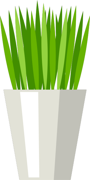 风格化的草在盆景中的形象图片下载