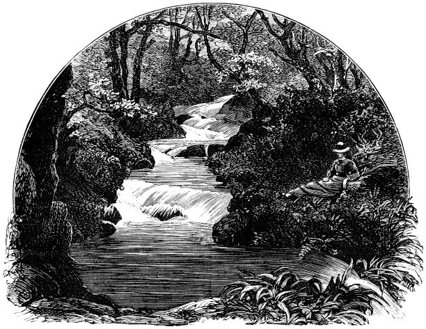 英国萨默塞特的Badgworthy Water——19世纪图片下载