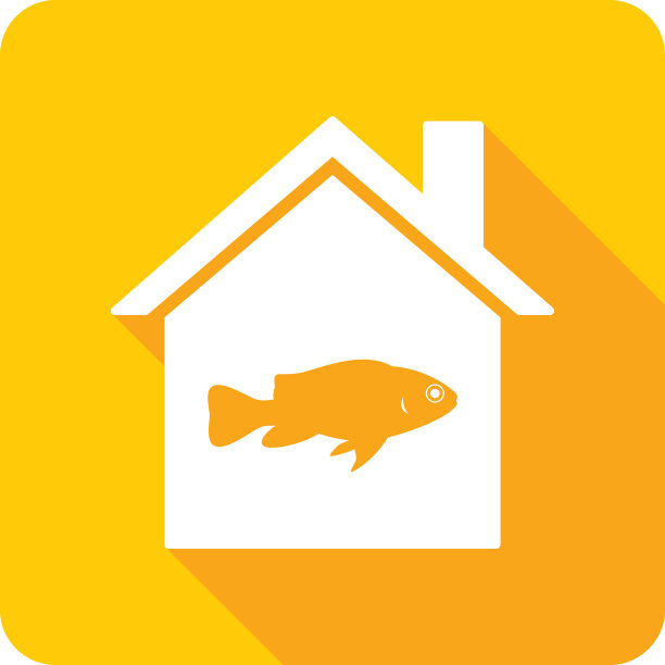 房子鱼图标剪影图片下载