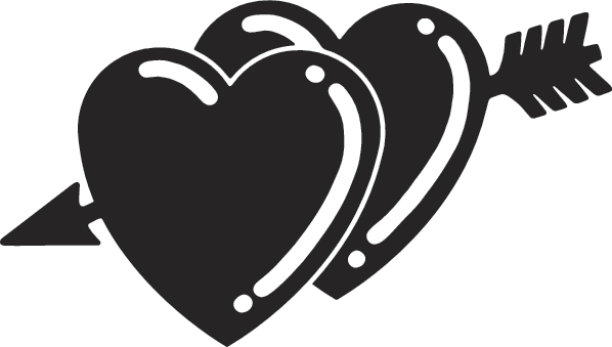 两颗心和一支箭图片下载