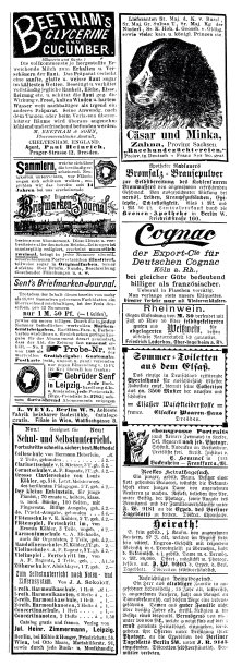 1888年德国杂志上的广告图片下载