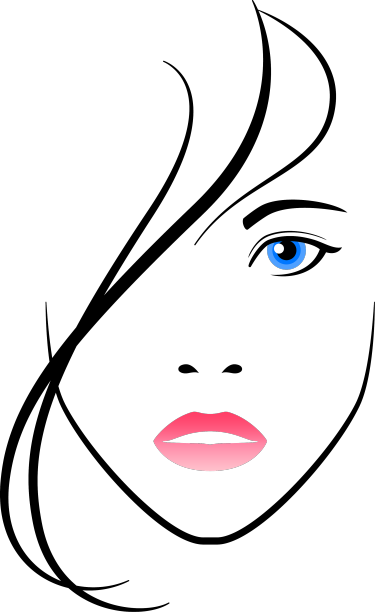 抽象漂亮年轻女子的脸图片下载