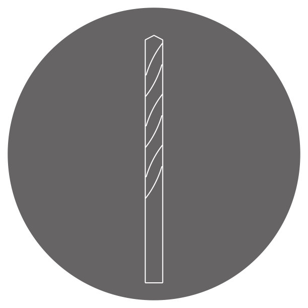 单色插图标记_钻头大图片下载