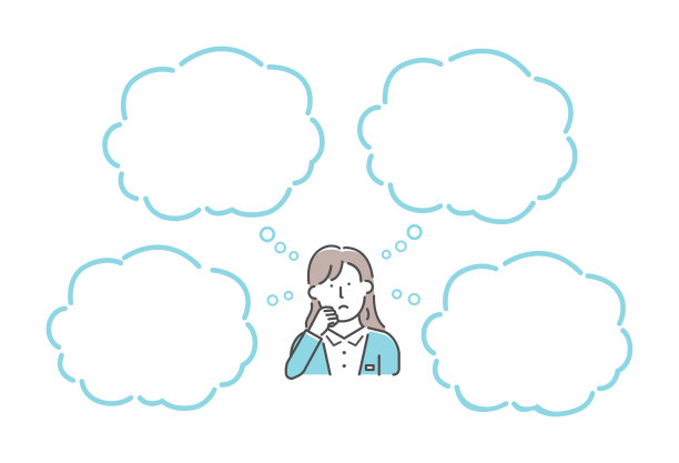 一个有思想的女人的矢量插图。图片下载