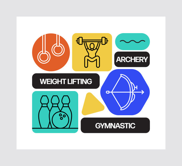 运动概念，线条风格矢量插图图片下载