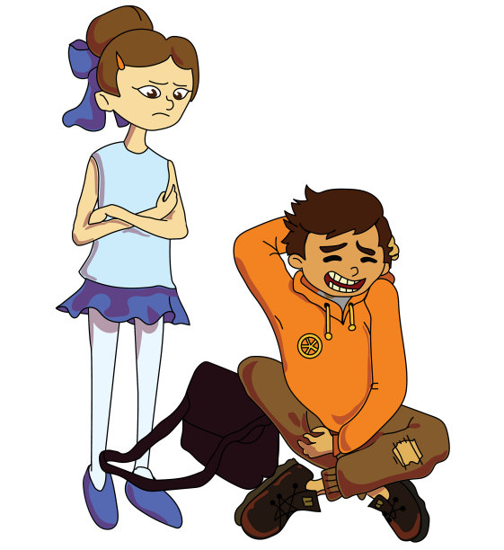 学校的少年们正在说话，男孩正坐着图片下载