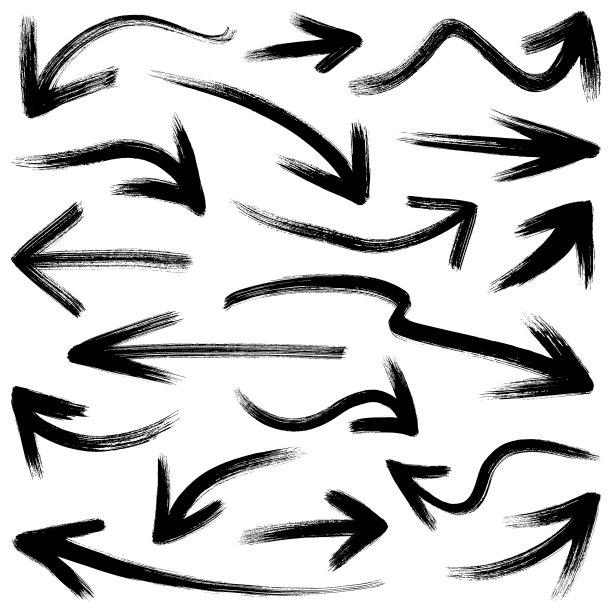 矢量箭头，笔触图片下载