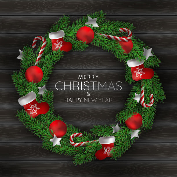 圣诞花环图片下载