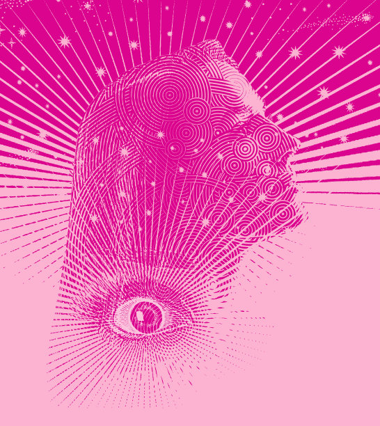 女人，第三只眼和星星图片下载