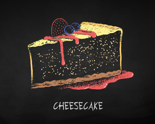 用粉笔画的芝士蛋糕图片下载