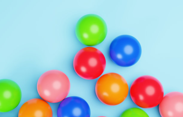 一个简单可爱的彩色球的3D图像图片下载