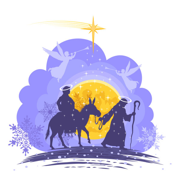 圣诞节基督诞生的场景。基督的诞生。图片下载