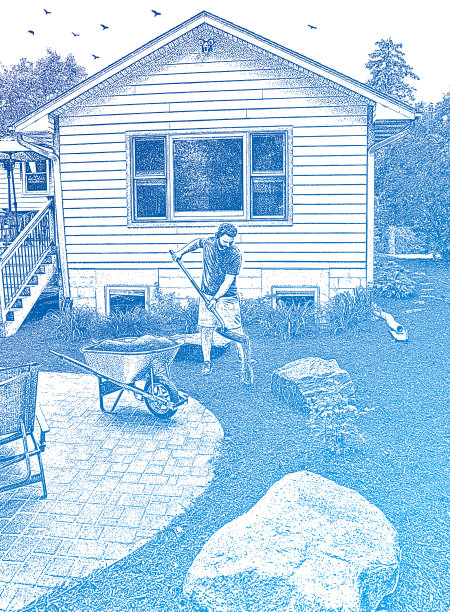 人覆盖的院子里图片下载