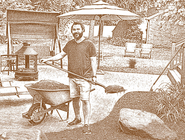 人覆盖的院子里图片下载