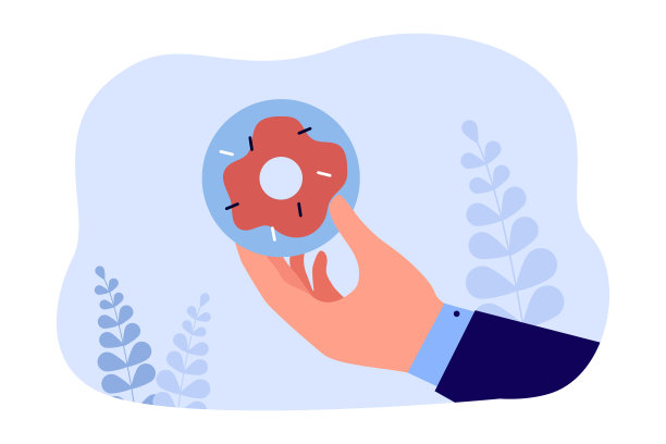 手拿着甜甜圈的男人图片下载