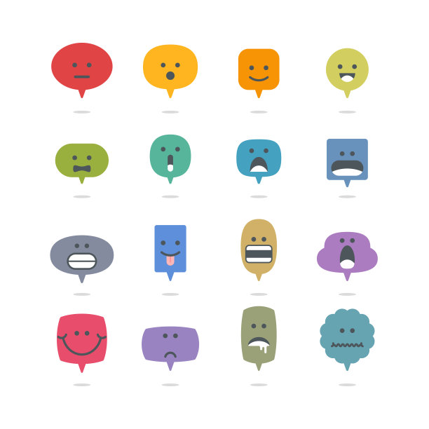 表情符号基本收集在讲话气泡图片下载