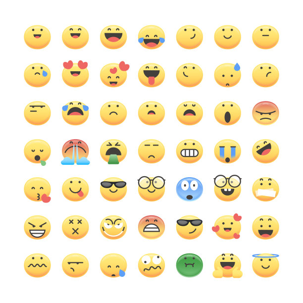 表情包大收集可爱和现实的颜色图片下载