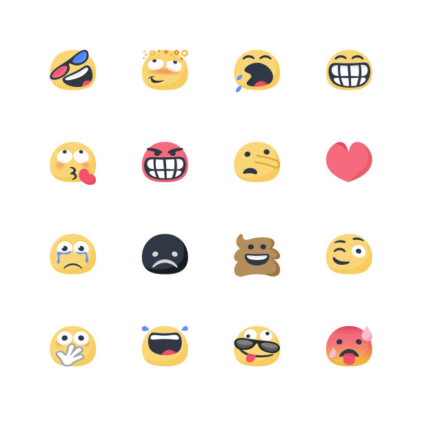 表情包胖乎乎的卡通平面颜色图片下载