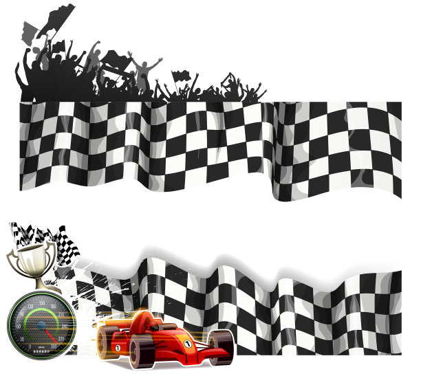 新赛车燃烧旗图片下载
