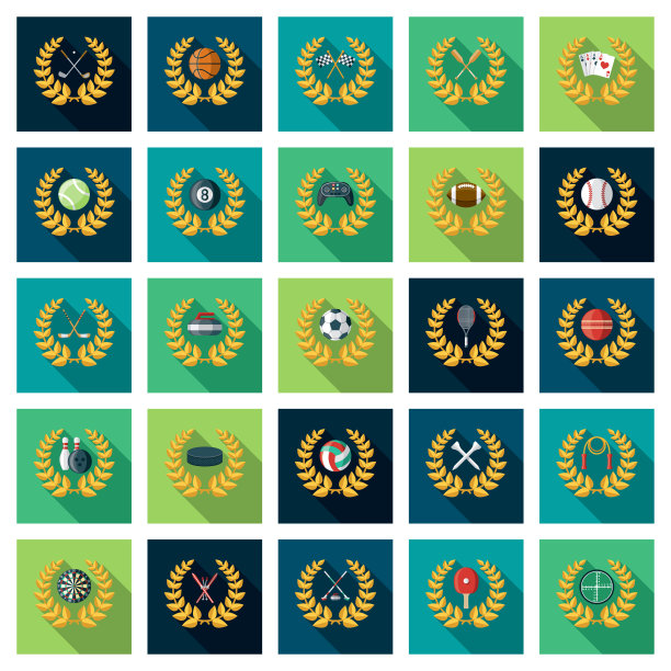 体育奖项图标套装图片下载