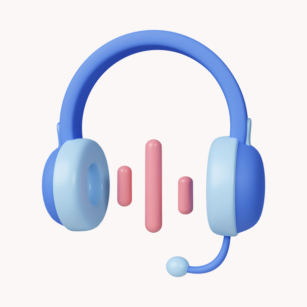 3d无线耳机与飞行音符。图标孤立在白色背景。3d渲染图。剪切路径。图片下载