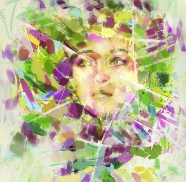 特写如画的女性肖像图片下载