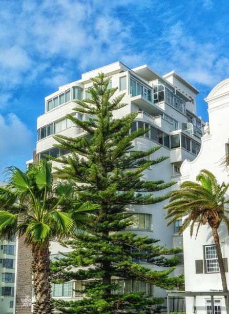 克利夫顿海滩的海滨住宅，这是一个独家住宅区，也是南非一些最昂贵的房地产的所在地图片下载