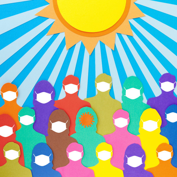 面对受病毒感染的人群图片下载