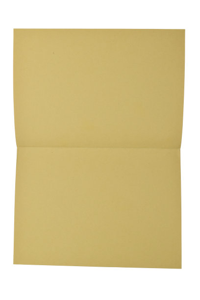 空白开棕色笔记本孤立在白色背景上，工艺纸的质感图片下载