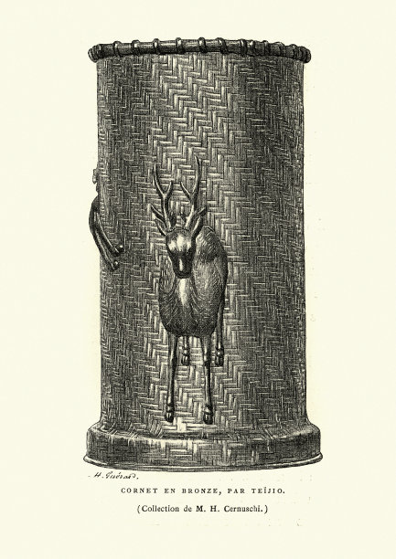 日本艺术，铜号，帝二夫图片下载