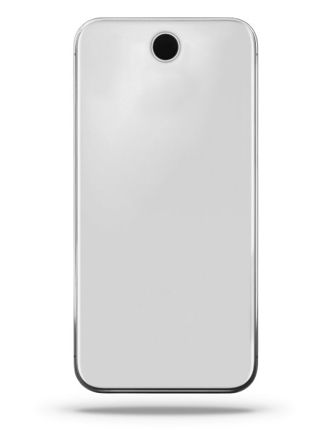 现代灰色智能手机后视图图片下载